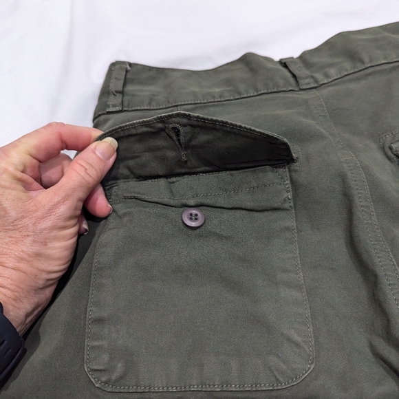 Edwin Isla Juniper olive green pleated wide leg barrel pants size 26 (size 2/4) - Picture 11 of 13